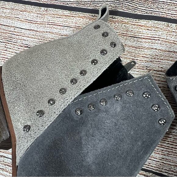 Diba True Short Order Suede Ankle Boots in Charcoal Pewter Size 8 Boho Western - Picture 10 of 13